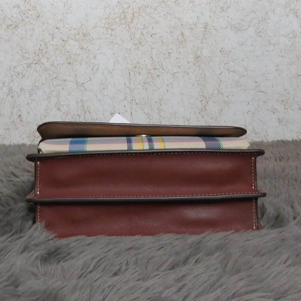 Coach Canvas Plaid Klare Crossbody (Dark Natural) - Picture 5 of 6